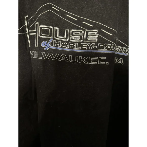 Harley-Davidson Vintage T Shirt Milwaukee Men's Sz XL Black 100th Anni Tee Shirt - Picture 5 of 10